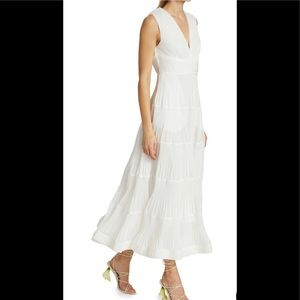 Zimmermann
Postcard Tiered Pleated Midi-Dress
Ivory
, 1 (4-6)